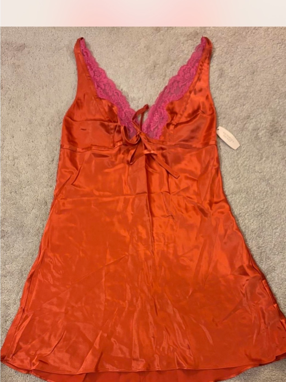 Y2K NWT Victorias Secret silk slip pink and Orange